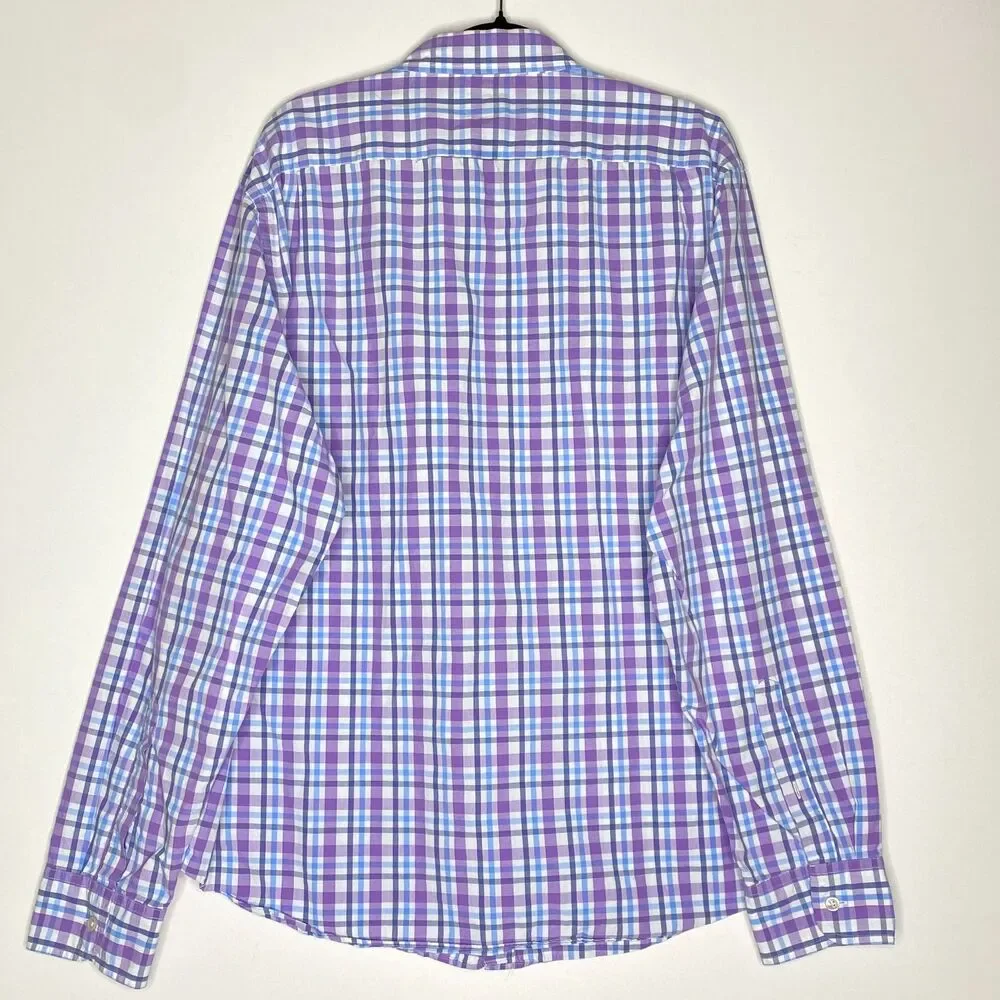 J. Crew Plaid Button Down Long Sleeve Shirt Men's Size XL